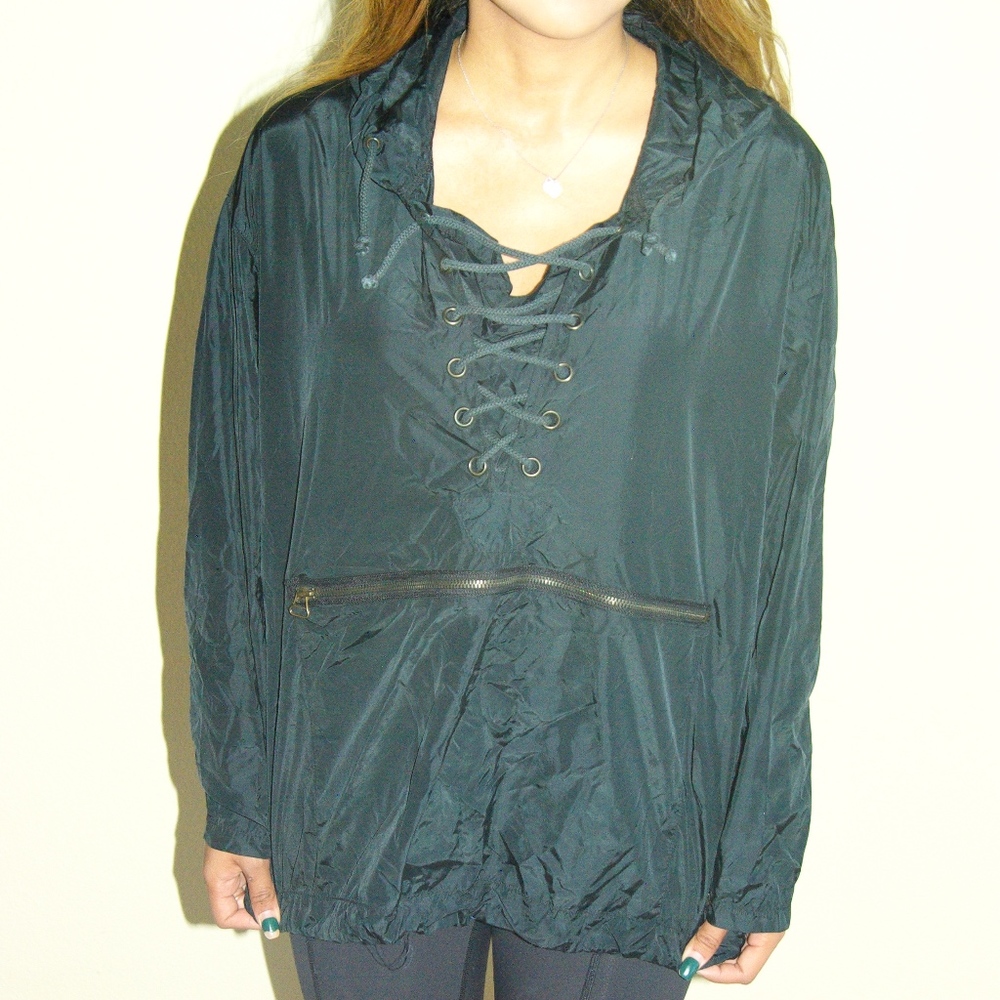 Retro Hooded Rain Jacket